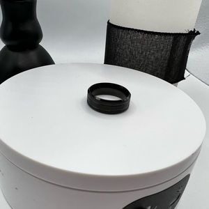 Men's Tungsten Carbide Stainless Steel Black Band Ring SZ‎ 10 NEW